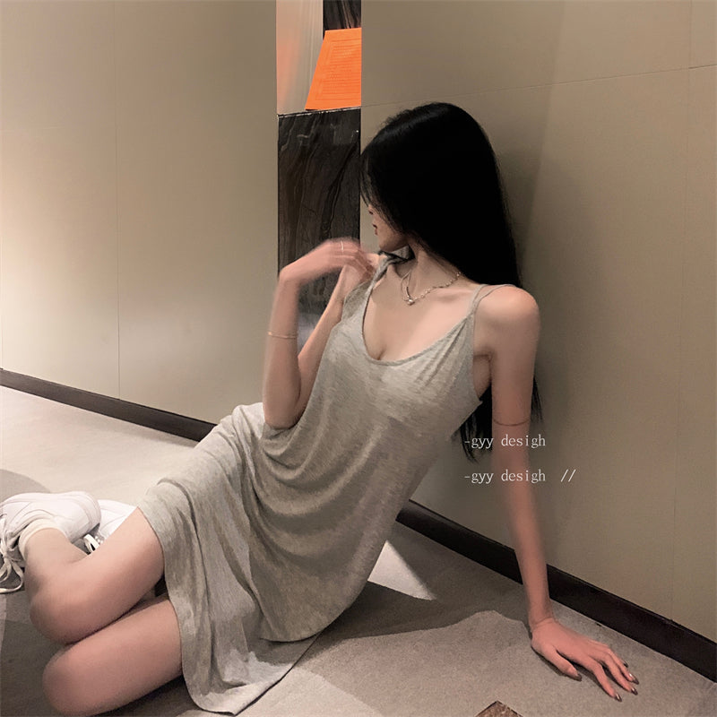 【S88355】實拍性感美背背心連衣裙